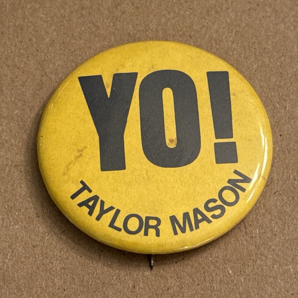 Yo! Taylor Mason TV Show Billions Yellow Vintage Pinback Button Pin Round Circle